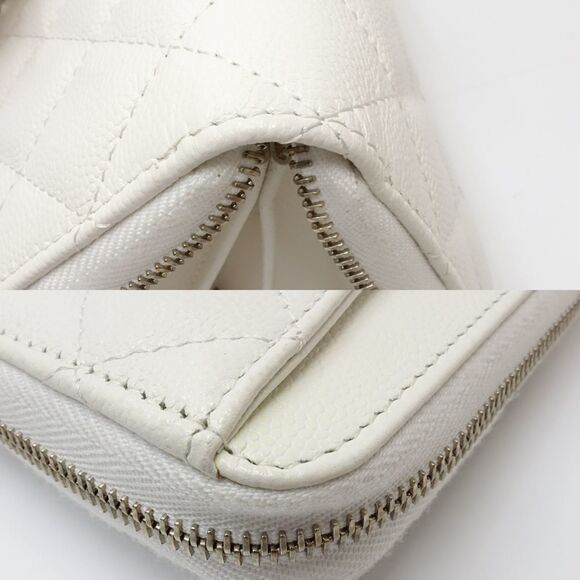 CHANEL White Caviar Leather Wallet - Picture 5 of 10